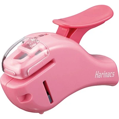 Image of Kokuyo Harinacs Stapleless Stapler, Compact Alpha, Up to 5 Sheets Binding, Pink, Japan Import (SLN MSH305P)