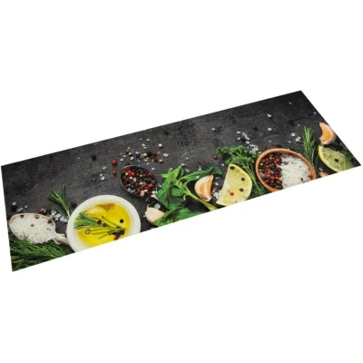 Image of vidaXL Kitchen Rug Washable Spices 45x150 cm Velvet