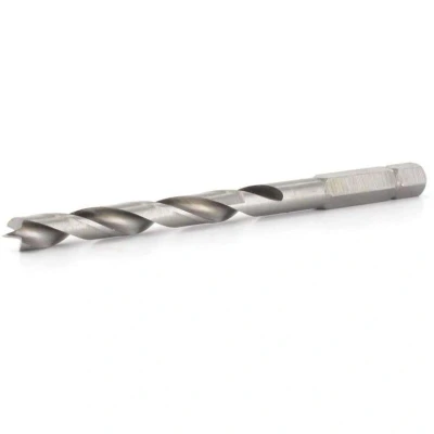 Image of FAMAG 6mm HSS Ground Brad Point Drill Bit 1/4&quot; Hex Shank Long, 1597060