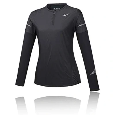 Image of Mizuno Hineri Hybrid Womens Black Top Size Medium