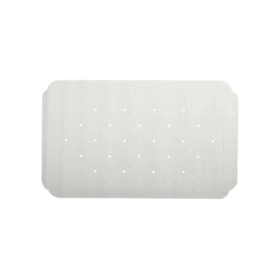 Image of Spirella Ruby Bath Mat Antibacterial Non Slip with Suction Cups White Approx. 70 x 40 cm Natural Rubber