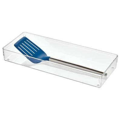 Image of InterDesign iDesign Recycled Plastic Drawer Organizer Solution 3&quot; x 9&quot; 2&quot;, Clear Bin