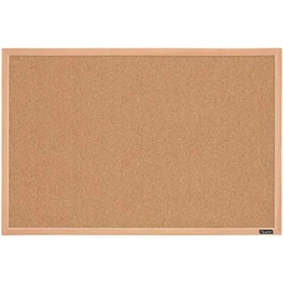 Image of Quartet Cork Board Bulletin Board, 2&#039; x 3&#039; Framed Corkboard, Oak Frame, Decorative Hanging Pin Perfect for Office &amp; Home Decor, School Message or Vision (35 380352)
