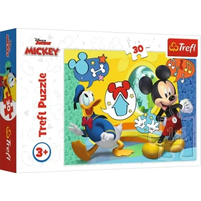 Image of Trefl Mickey, Mickey Mouse and Funny House Jigsaw Puzzle 30 Elements Colourful with Disney Heroes Fairy Tale, Mouse, Creative Entertainment, Fun for Kids Ages 3 Up
