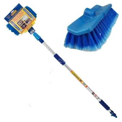 Image of 2m 6ft Telescopic Extendable Car Van Wash Washing Brush Water Fed Windows Quality Durable Long Lasting Metre Foot Squeegee Expandable Trucks Caravans Conservatories Boats