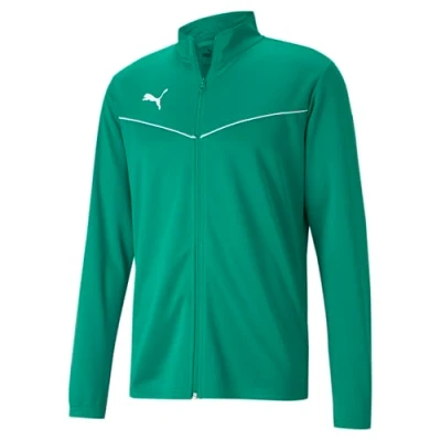 Image of PUMA Men&#039;s teamRISE Training Poly Jacket Track, Pepper Green White, M