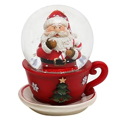 Image of Beautiful snow globe with cup shape base, size approx. 7 x 6 cm / diameter 4.5 cm.
