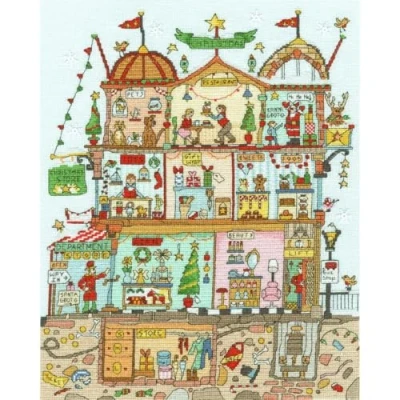 Image of Bothy Threads Cross Stitch Kit Cut Thru&#039; Christmas Department Store