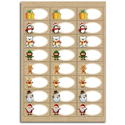 Image of Christmas Sticky Labels (72 Labels)