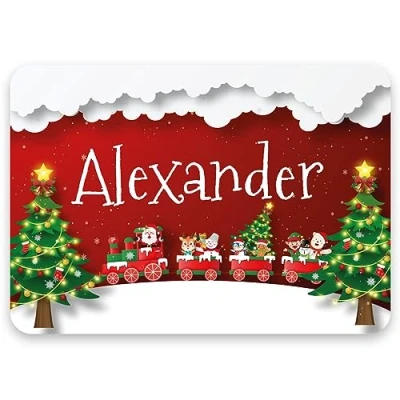 Image of Paper Themes Personalised Christmas Placemats (Christmas Train)