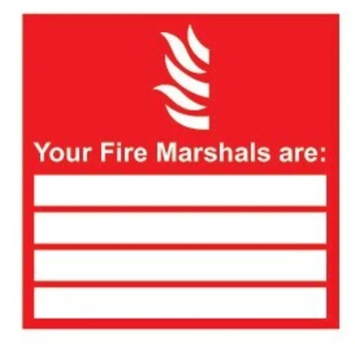 Image of Sitesafe Fire Marshals Rigid PVC Sign 210 x 297mm