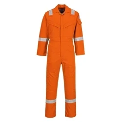 Image of Portwest FR50 Men&#039;s Reflective Flame Resistant FR Anti Static Coverall Arc Proof Overalls 350g Orange, 4XL