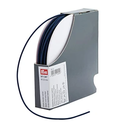 Image of Prym Elastic Cord 2.5 mm Marine, 60% ED 40% Polyester, Navy, Ø 2,5 50 m