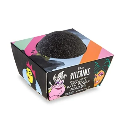 Image of MAD BEAUTY Disney Villains Black Cherry Sparkle Bath Fizzer, Ursula, Evil Queen, Maleficent, Relax &amp; Unwind, Body Care, Self Moisturizing, Gift
