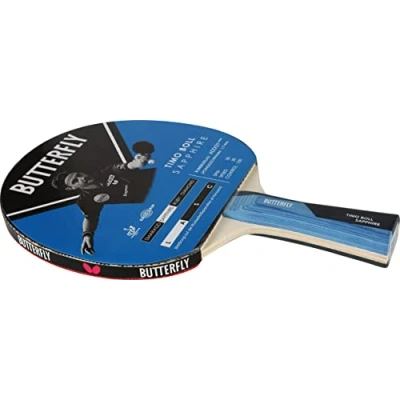 Image of Butterfly Timo Boll Sapphire Table Tennis Bat, ITTF Certified Addoy Surface for Competition with 1.7 mm Sponge, Ambitious Hobby Players