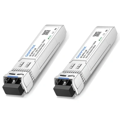 Image of QSFPTEK 2Pack 10G LR 10km SFP+ Module 10GBASE 1310nm DDM LC 10gb Transceiver for Cisco SFP LR, Ubiquiti UF SM 10G, Mikrotik, Netgear, Zyxel, Qnap NAS, D Link, and Other Open Switches