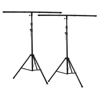 Image of Stage Lighting Stands with T Bar for 6 Fixings Pair of 3.5M