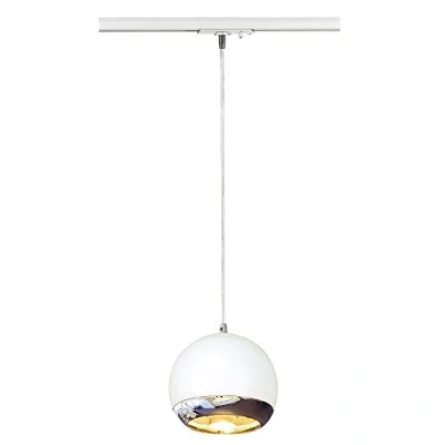 Image of SLV 1 Phase System spot Light Eye/Spotlight, LED spot, Ceiling Spotlight, Light, Track System, Interior Lighting / GU10 75W White