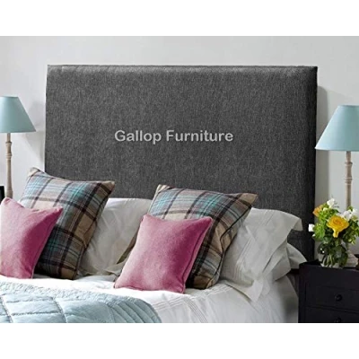 Image of Gallop Sleep Plain Chenille Divan Bed Headboard Super Padded Sturdy Supplied with Struts (Charcoal, Single 3 FEET, Height 24 INCHES)