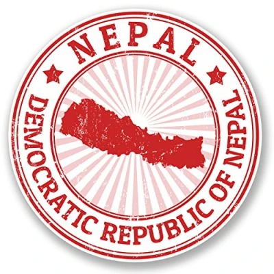 Image of 2 x Nepal Vinyl Sticker Decal Travel Luggage Tag Bike Flag Laptop Car #4725 (10cm 10cm)