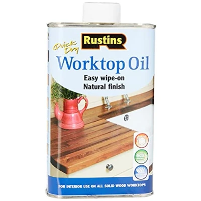 Image of Rustins Worktop Oil Premium Wood Treatment for Enhanced Durability, Water Resistance, and Natural Finish Ideal Kitchen Surfaces 500ml