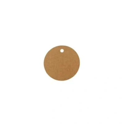 Image of Round Kraft Paper Tags Luggage Wedding Note Cards Gift Bags Boxes Hang Tag Blank Price Packing Labels Handmade Crafts 100pcs Brown 4cm