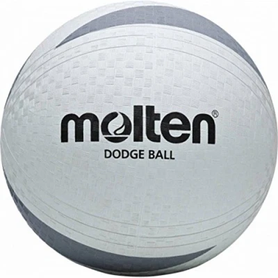 Image of Molten Dodgeball Sport Training Non Sting Rubber Soft Touch Ball White