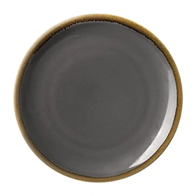 Image of Olympia Kiln Round Coupe Plate in Smoky Gray Porcelain 280(пїЅ) mm