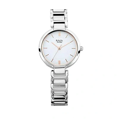 Image of Titan Raga Viva Analog White Dial Women&#039;s Watch 2608SM01