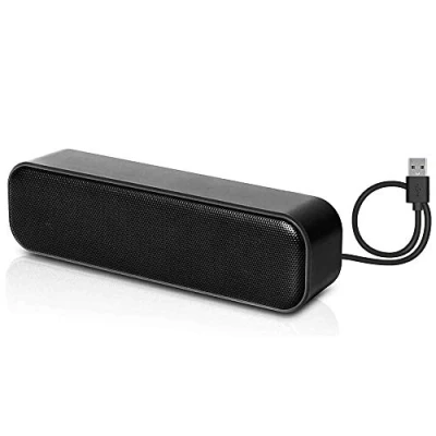 Image of HONKYOB USB Computer Speaker,Laptop Speaker Powered Wired Mini Soundbar with Design for Computer,Desktop PC,Laptop,Checkout Counter