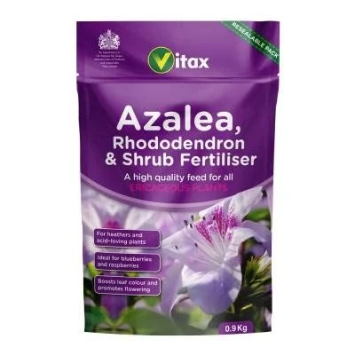 Image of Vitax Azalea Rhododendron &amp; Shrub Fertiliser Pouch (0.9kg) X 4