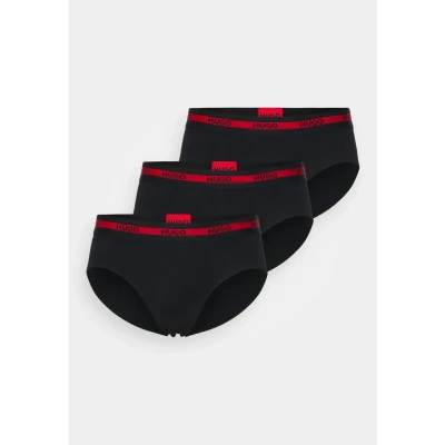 Image of HUGO Hipbr Triplet 3 PACK Briefs, Men&#039;s, Size: Medium, Black