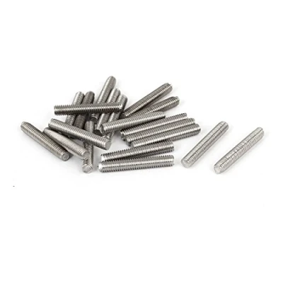 Image of Sourcingmap M4 x 25mm 304 Stainless Steel Fully Threaded Rod Bar Studs Fastener 20 Pcs