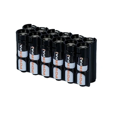 Image of PowerPax 12 AA Battery Caddy Tuxedo Black
