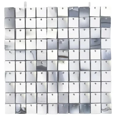 Image of Oaktree UK 667150 Sequin Wall Panel, Silver