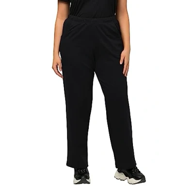Image of Ulla Popken Women&#039;s Jogginghose Relaxed Sports Pants, Black (Schwarz 10), 30/32 (Manufacturer Size: 58/60)