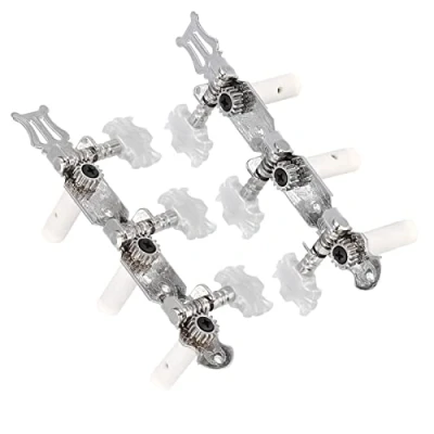 Image of guitar Machine Heads, 3+3 Acrylic Classical String Tuning Peg Tuners Heads accessories Silver For Tuning,Acoustic
