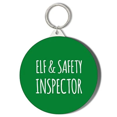 Image of Gift Insanity ELF AND SAFETY INSPECTOR 45mm Keyring