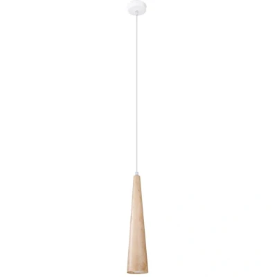 Image of Sula Slim Pendant Ceiling Light Natural Wood