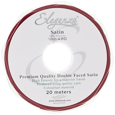 Image of ELEGANZA Double Faced Satin 10mm x 20m Claret No.31