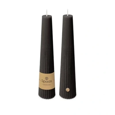 Image of Spaas Ribbed Candle 25h, Black