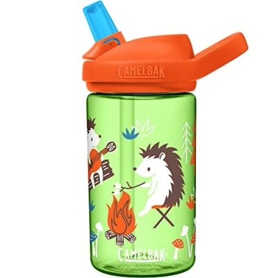 Image of Camelbak Eddy+ Kids Bottle Transparent, 0.4L / Safe to Drink BPA Free Reusable Straw Sip Cup Boy Girl Infant Junior Children Child Water Juice Flask Eco Environmentally Friendly Plant Based Plastic