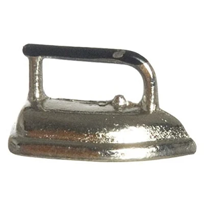 Image of Melody Jane Dolls House Miniature Laundry Accessory Clothes Iron 70