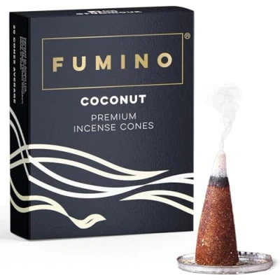 Image of Fumino® Coconut Fresh Incense Cones 20 per Box Masala Agarbatti Joss Scent Fragrance for Relaxation and Meditation, Home House Décor