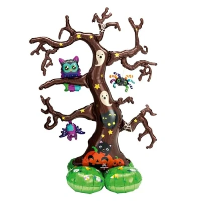 Image of Amscan Anagram 4242111 Halloween Creepy Tree AirLoonz Air filled Foil Balloon 62&quot;