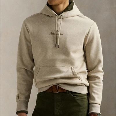 Image of Polo Ralph Lauren LONG Sleeve Hoodie, Men&#039;s, Size: XXL, Tuscan beige heather
