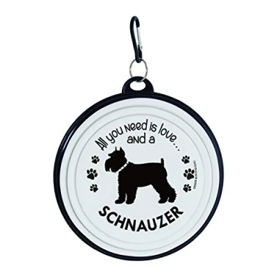 Image of Travel Dog Bowls Collapsible Bowl Large Dogs (Schnauzer)