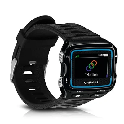 Image of kwmobile Strap Compatible with Garmin Forerunner 920XT Replacement Silicone Watch Band Black