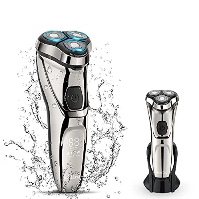 Image of Weliry Electric Razor for Men Shaver Mens Shaving with Pop up Trimmer Rotary Shavers Wet &amp; Dry Cordless Waterproof USB Rechargeable