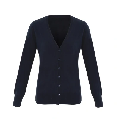 Image of Premier Womens/Ladies Essential Acrylic Cardigan (Navy) Size 8 UK